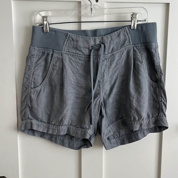 VGUC Athleta Linen Creston slate cobblestone gray Shorts Size 6 - Picture 2 of 11